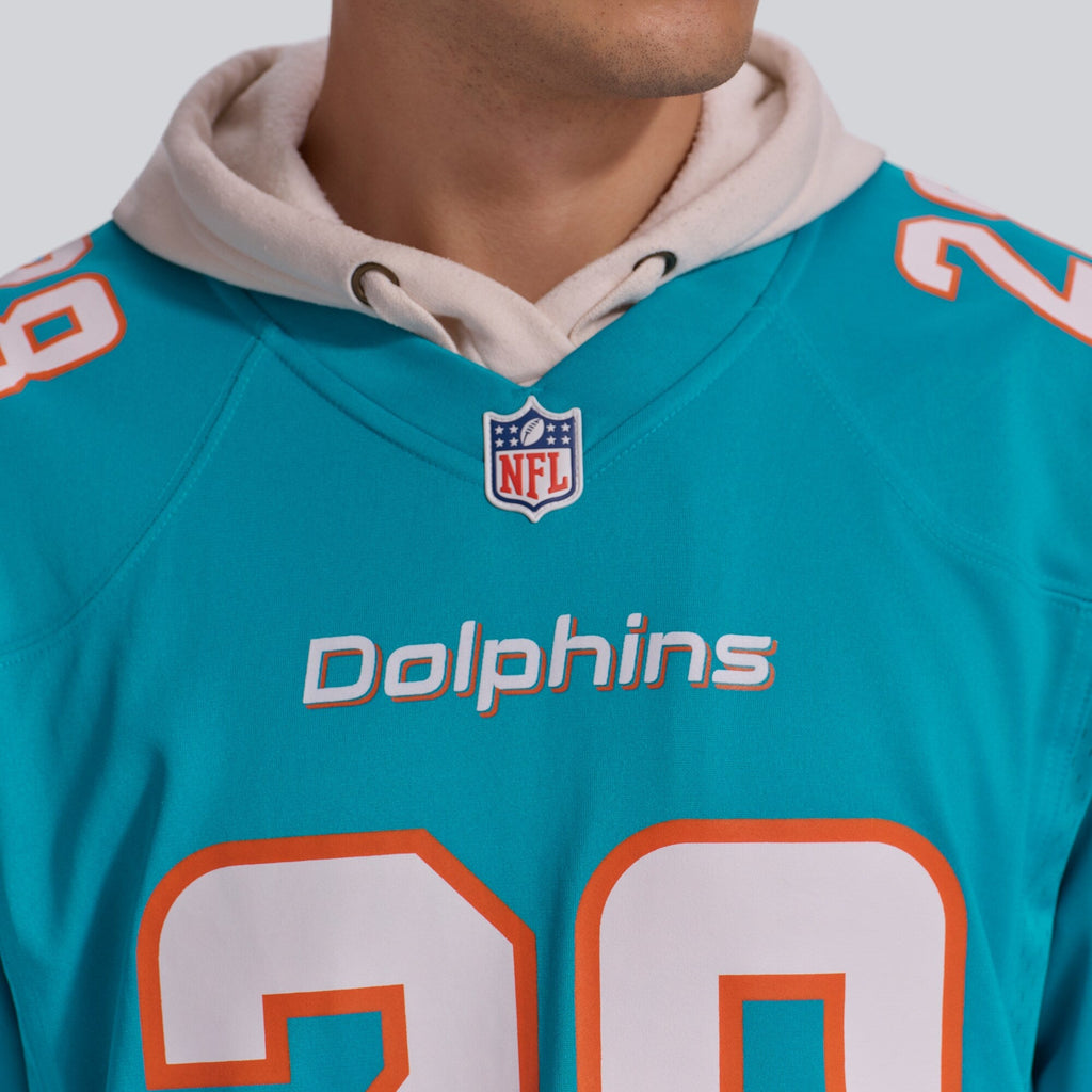 Miami Dolphins Devon Achane Aqua Player Game Jersey product image 9, provided for visual reference and product detail review