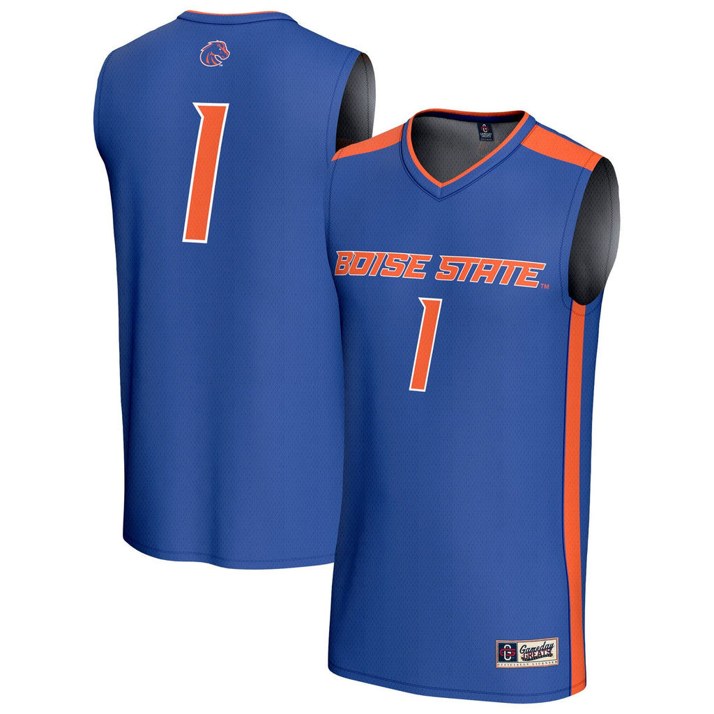 Boise State Broncos Collegiate Basketball Fashion Jersey - Royal product image 2, provided for visual reference and product