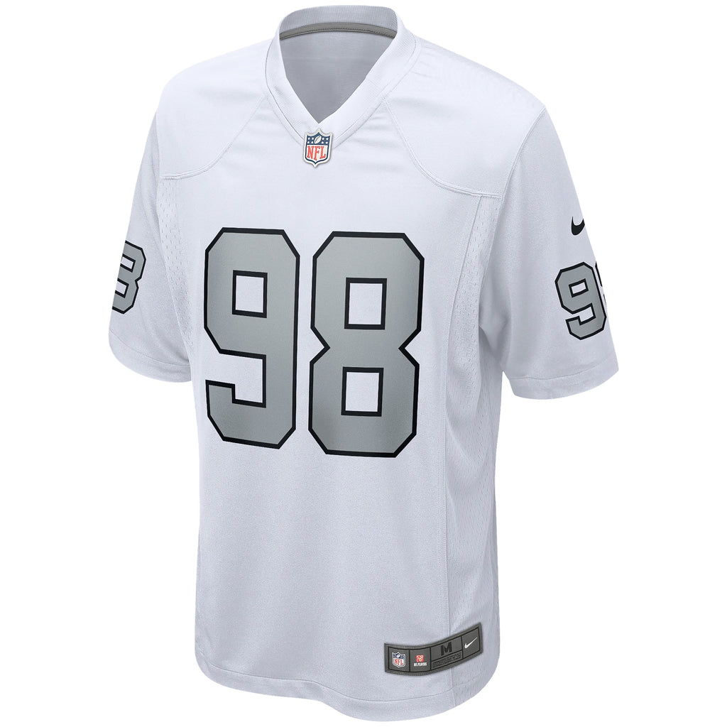 Las Vegas Raiders Maxx Crosby White Alternate Game Jersey product image 3, provided for visual reference and product detail