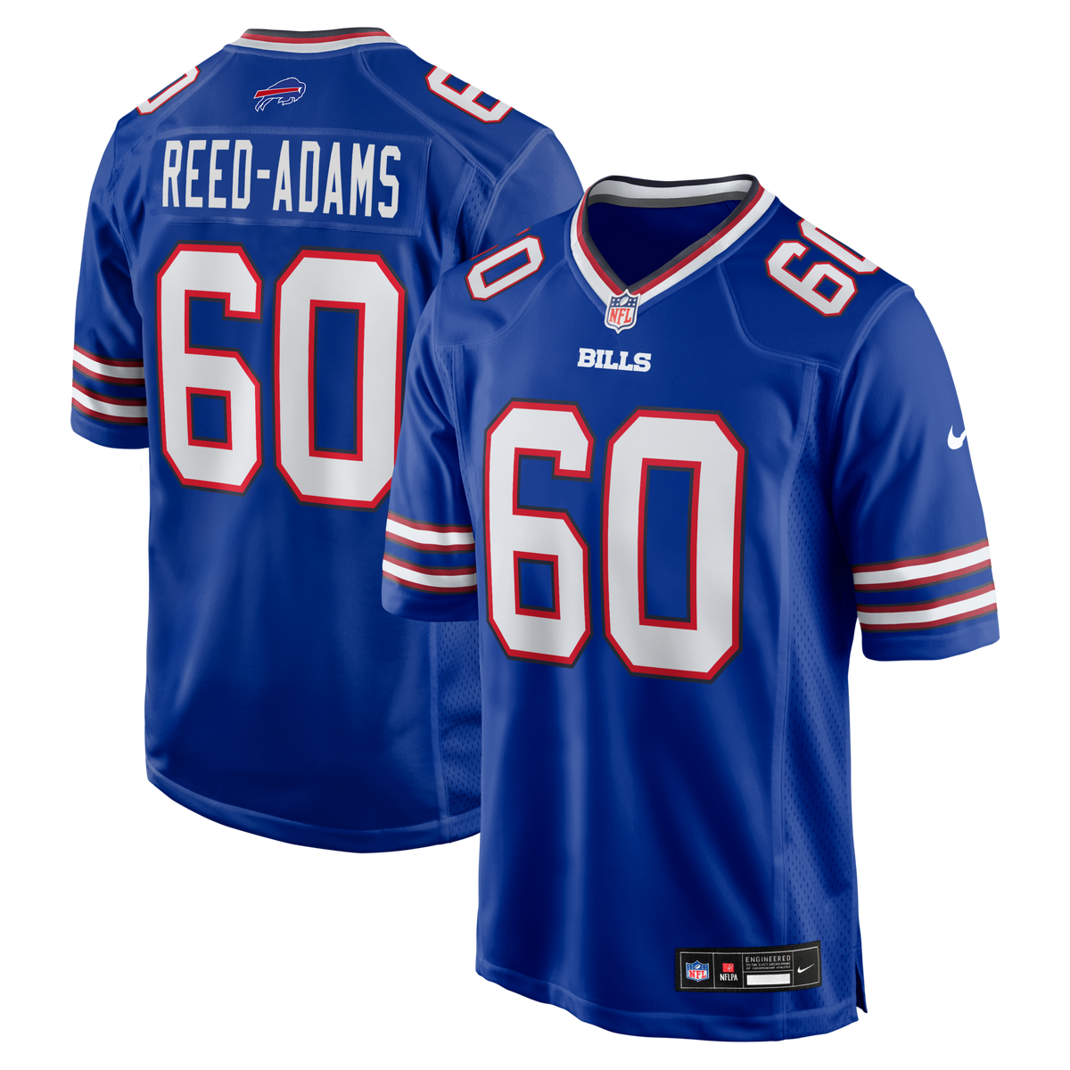 Buffalo Bills Ar'maj Reed-Adams Royal Team Game Jersey product image 1, provided for visual reference and product detail