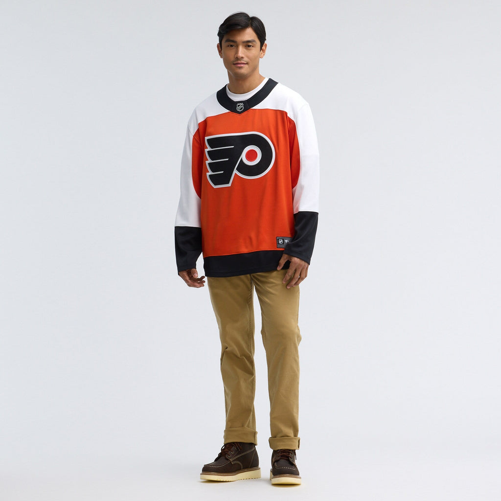 Philadelphia Flyers Burnt Orange Home Breakaway Jersey product image 7, provided for visual reference and product detail
