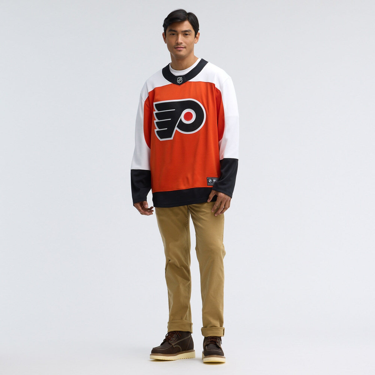Philadelphia Flyers Burnt Orange Home Breakaway Jersey product image 7, provided for visual reference and product detail