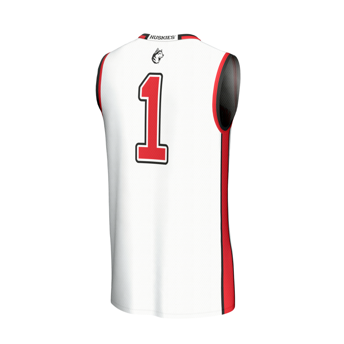 #1 Northeastern Huskies Lightweight Collegiate Basketball Fashion Jersey - White product image 4, provided for visual