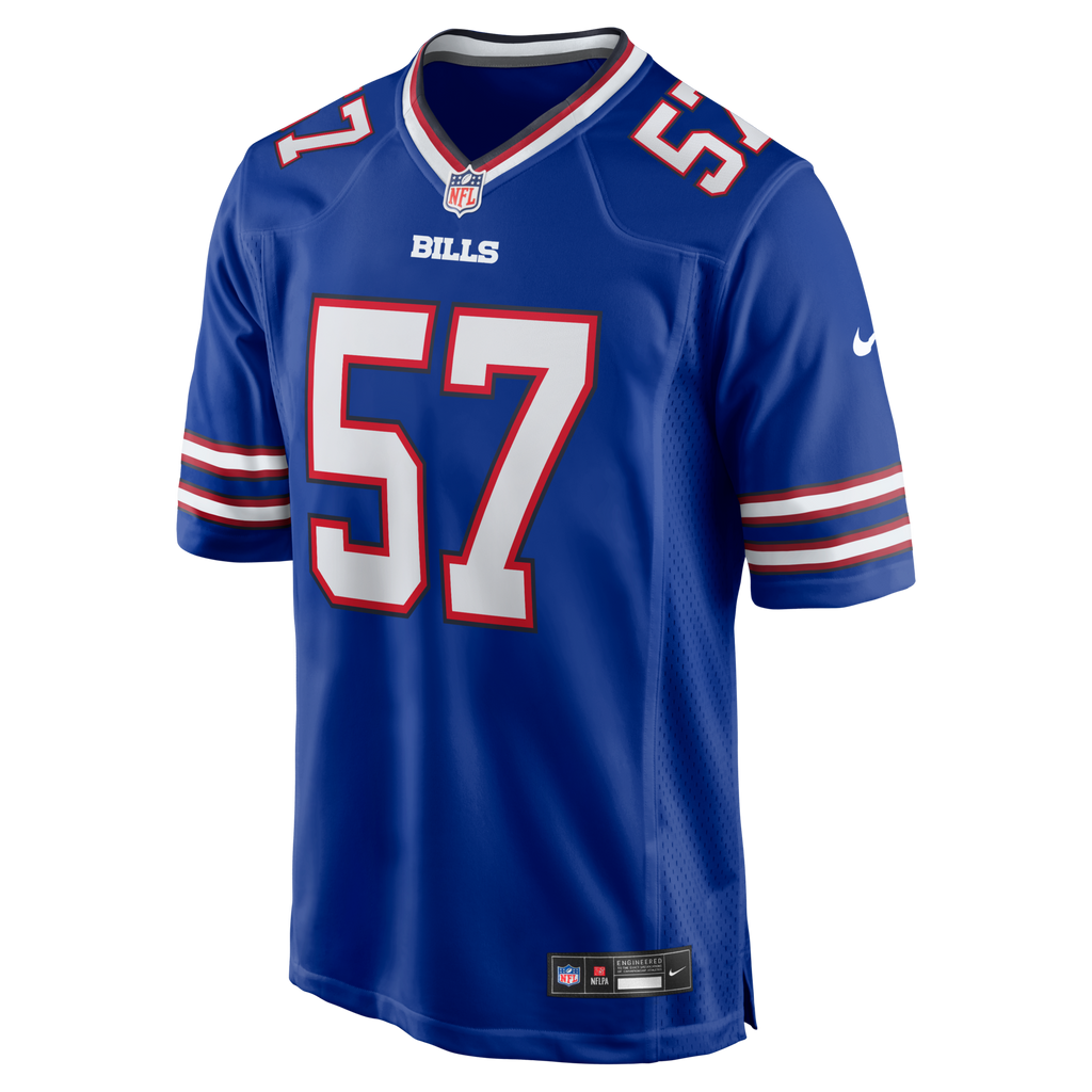 Buffalo Bills A.J. Epenesa Royal Game Player Jersey product image 2, provided for visual reference and product detail review