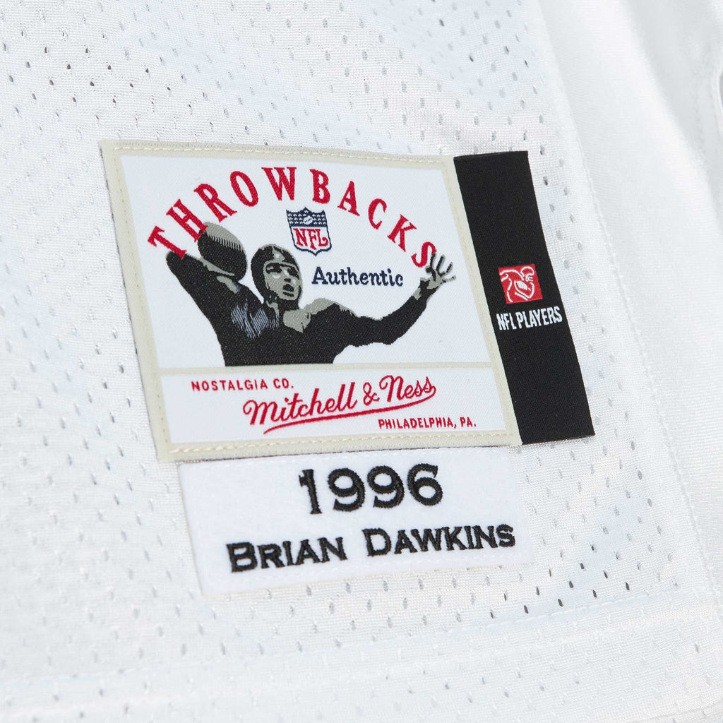 Philadelphia Eagles 1996 Brian Dawkins White Authentic Throwback Retired Player Jersey product image 6, provided for visual
