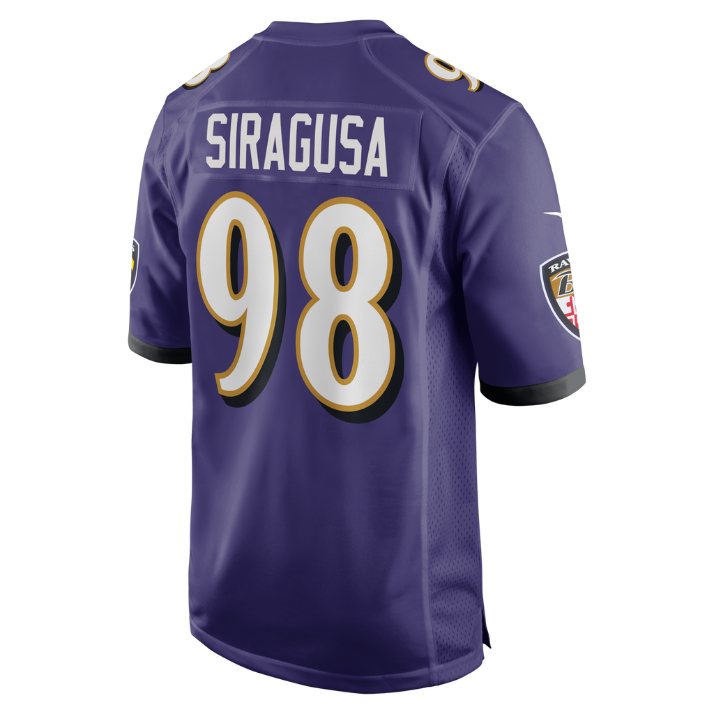 Baltimore Ravens Tony Siragusa Purple Game Retired Player Jersey product image 3, provided for visual reference and product