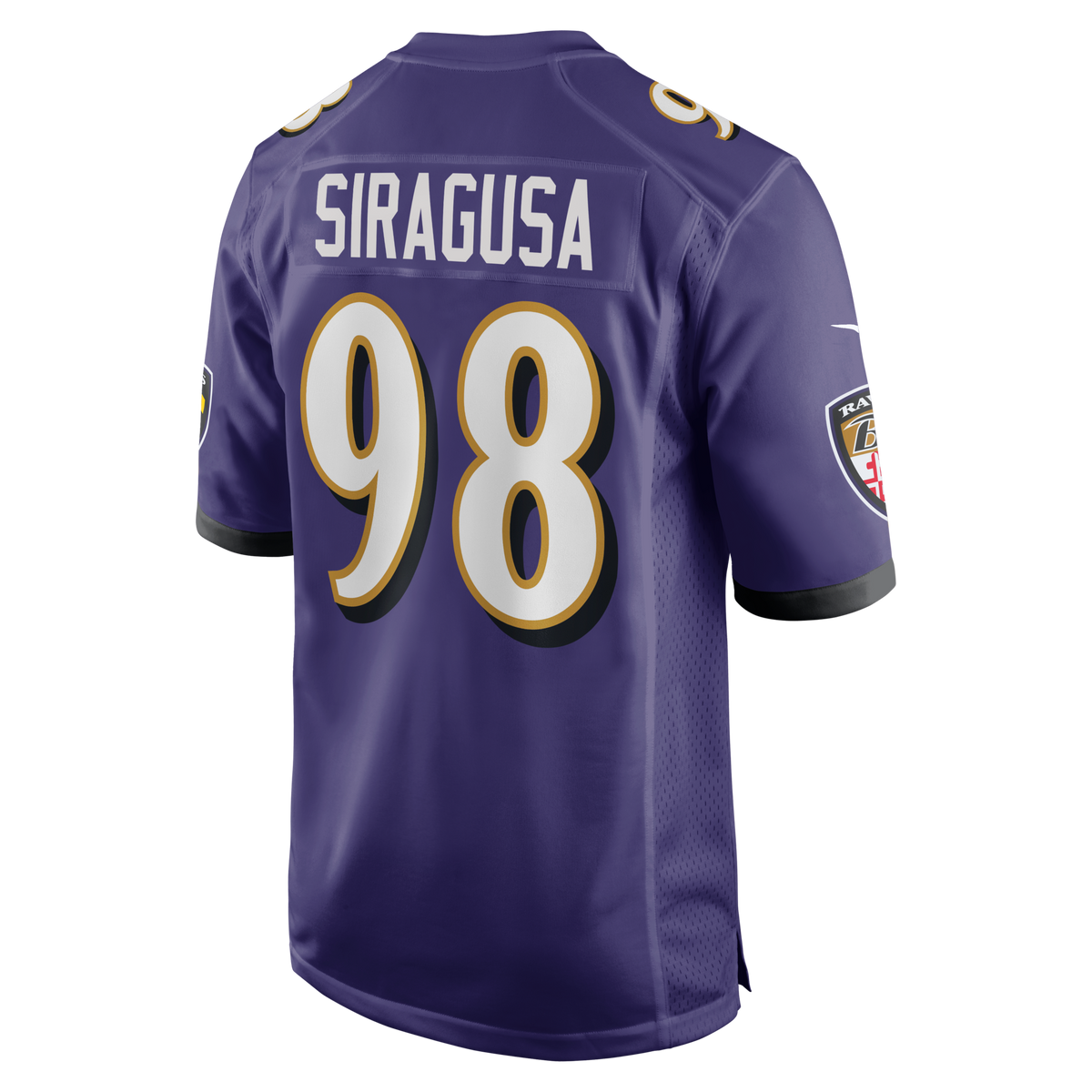 Baltimore Ravens Tony Siragusa Purple Game Retired Player Jersey product image 3, provided for visual reference and product