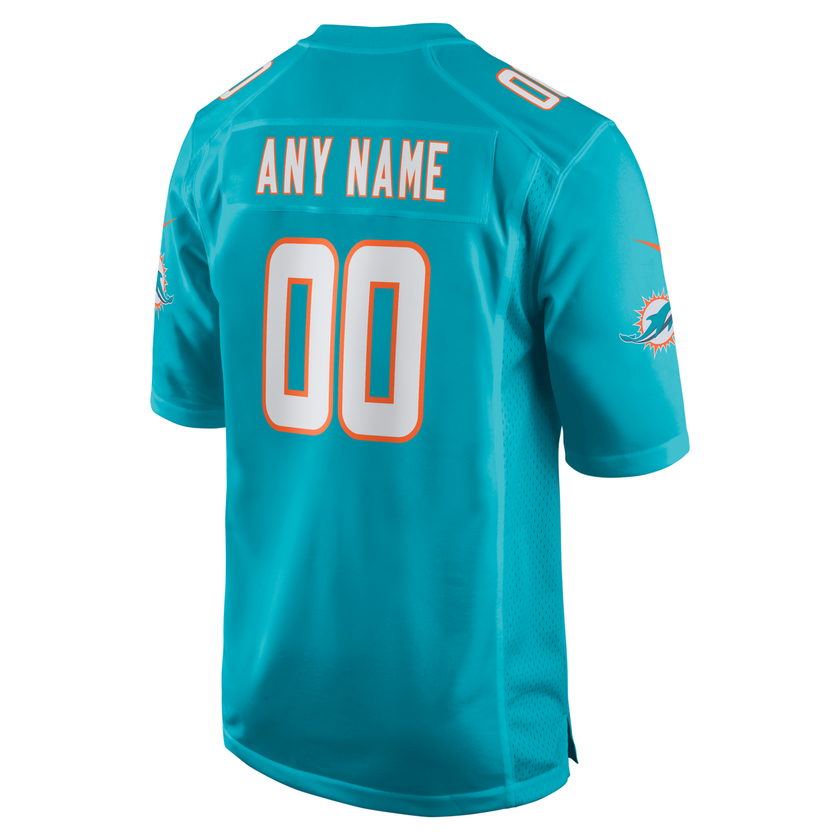Miami Dolphins Aqua Custom Game Jersey product image 4, provided for visual reference and product detail review