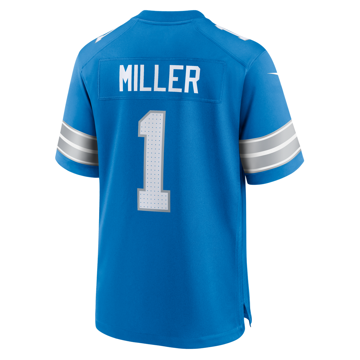 Detroit Lions Blake Miller Blue 2026 NFL Draft First Round Pick No. 17 Team Game Jersey product image 3, provided for visual
