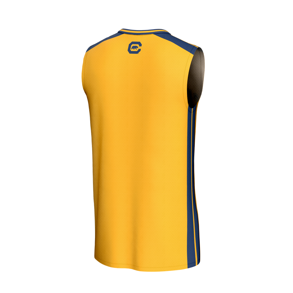 Cal Bears Lightweight Collegiate Basketball Fashion Jersey - Gold product image 4, provided for visual reference and product