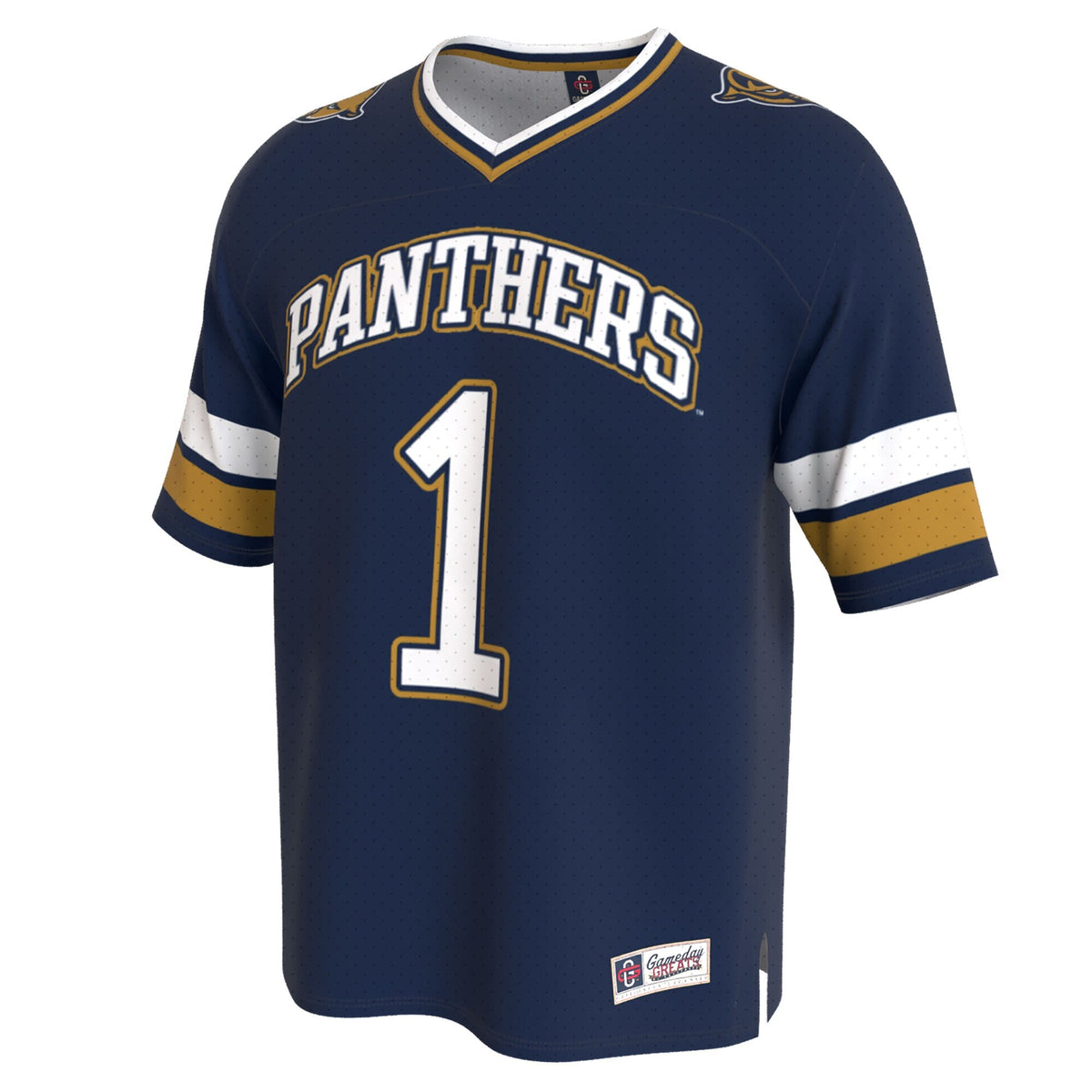 FIU Panthers Lightweight Collegiate Football Fashion Jersey - Navy product image 3, provided for visual reference and