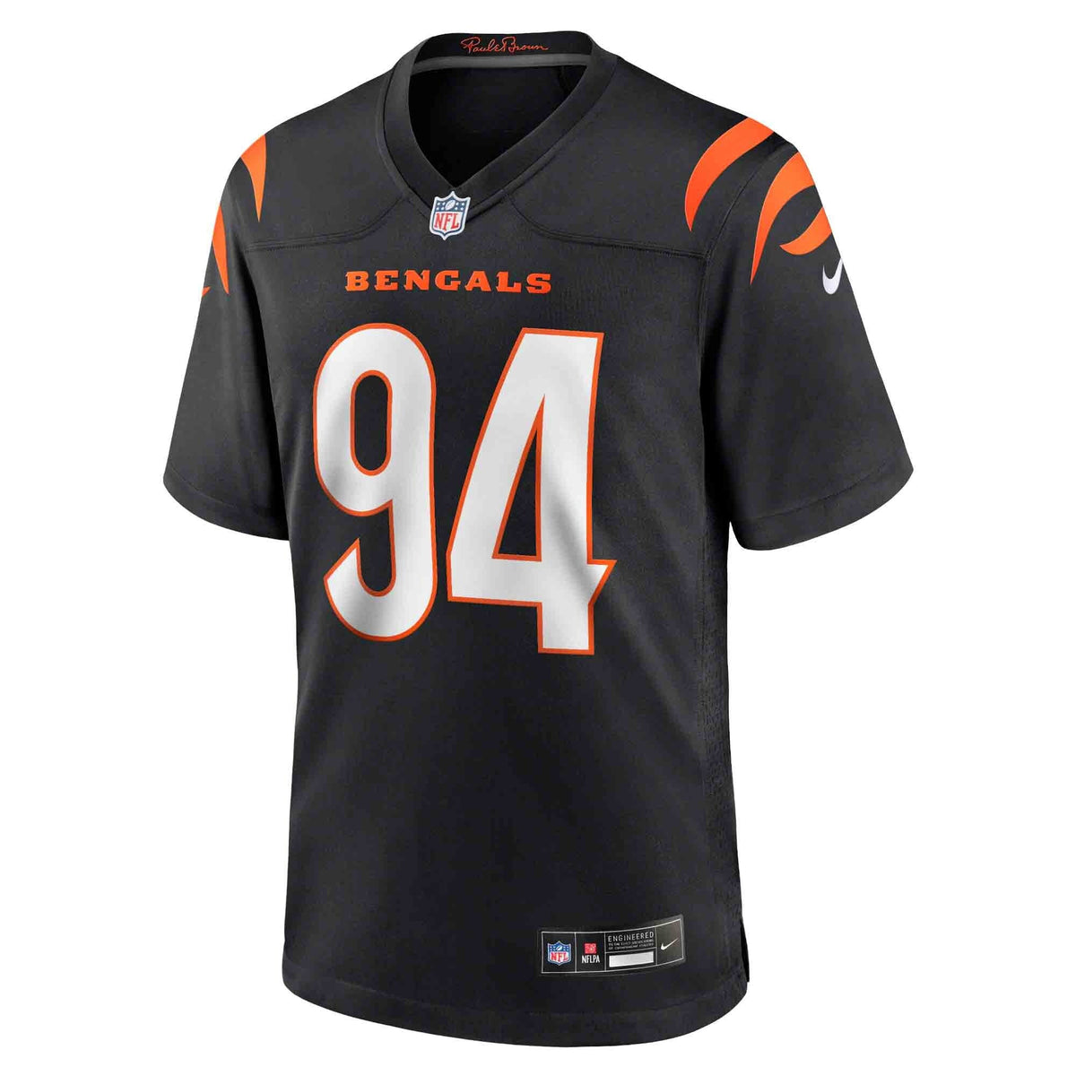 Cincinnati Bengals Sam Hubbard Black Player Game Jersey product image 3, provided for visual reference and product detail