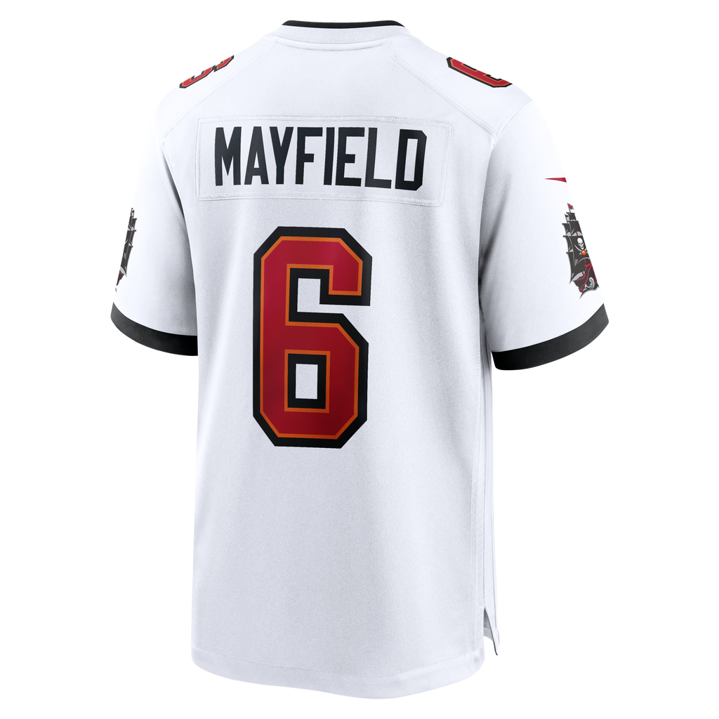 Tampa Bay Buccaneers Baker Mayfield White Away Game Jersey product image 8, provided for visual reference and product detail