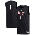 #1 Texas Tech Red Raiders Replica Basketball Jersey - Black product image 1, provided for visual reference and product