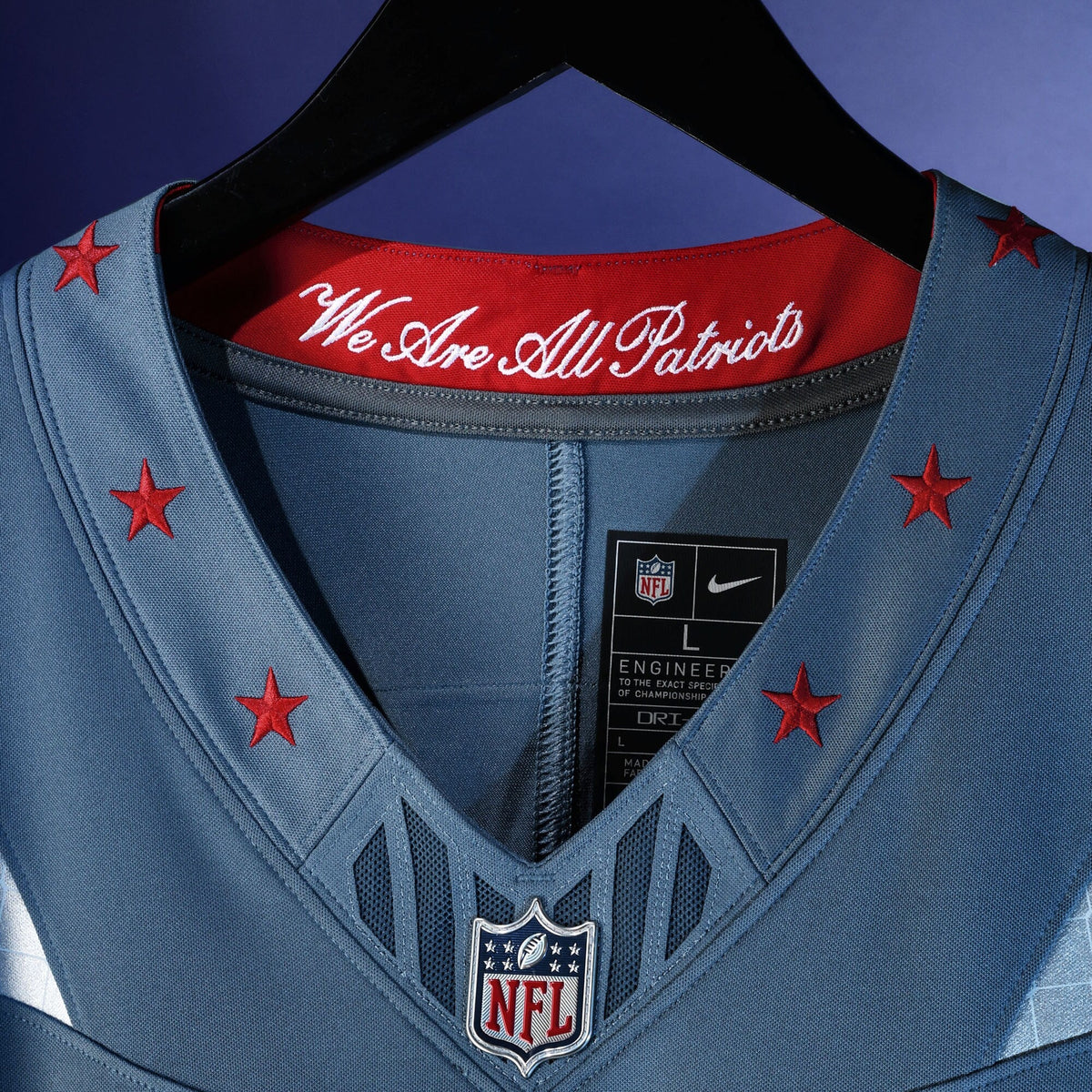 New England Patriots Hunter Henry Storm Blue 2025 Rivalries Collection Stitched Limited Jersey product image 5, provided for