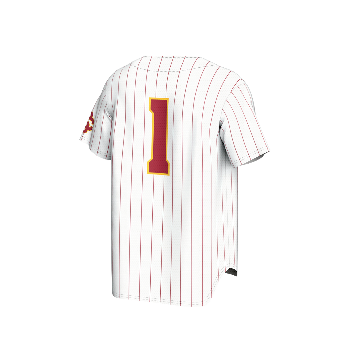 #1 USC Trojans Adult Lightweight Collegiate Baseball Fashion Jersey - White product image 4, provided for visual reference