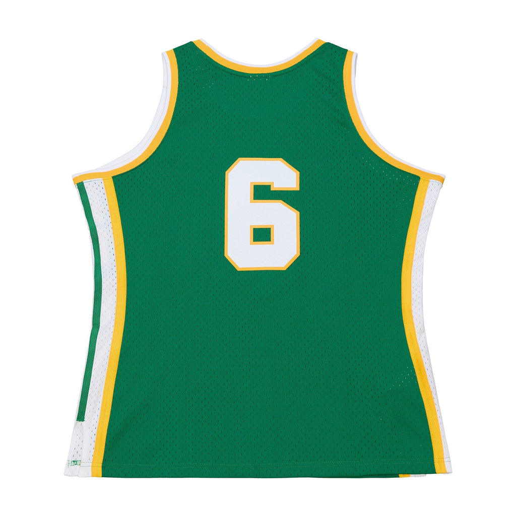 Bill Russell San Francisco Dons 1955/56 Swingman Jersey - Green product image 3, provided for visual reference and product
