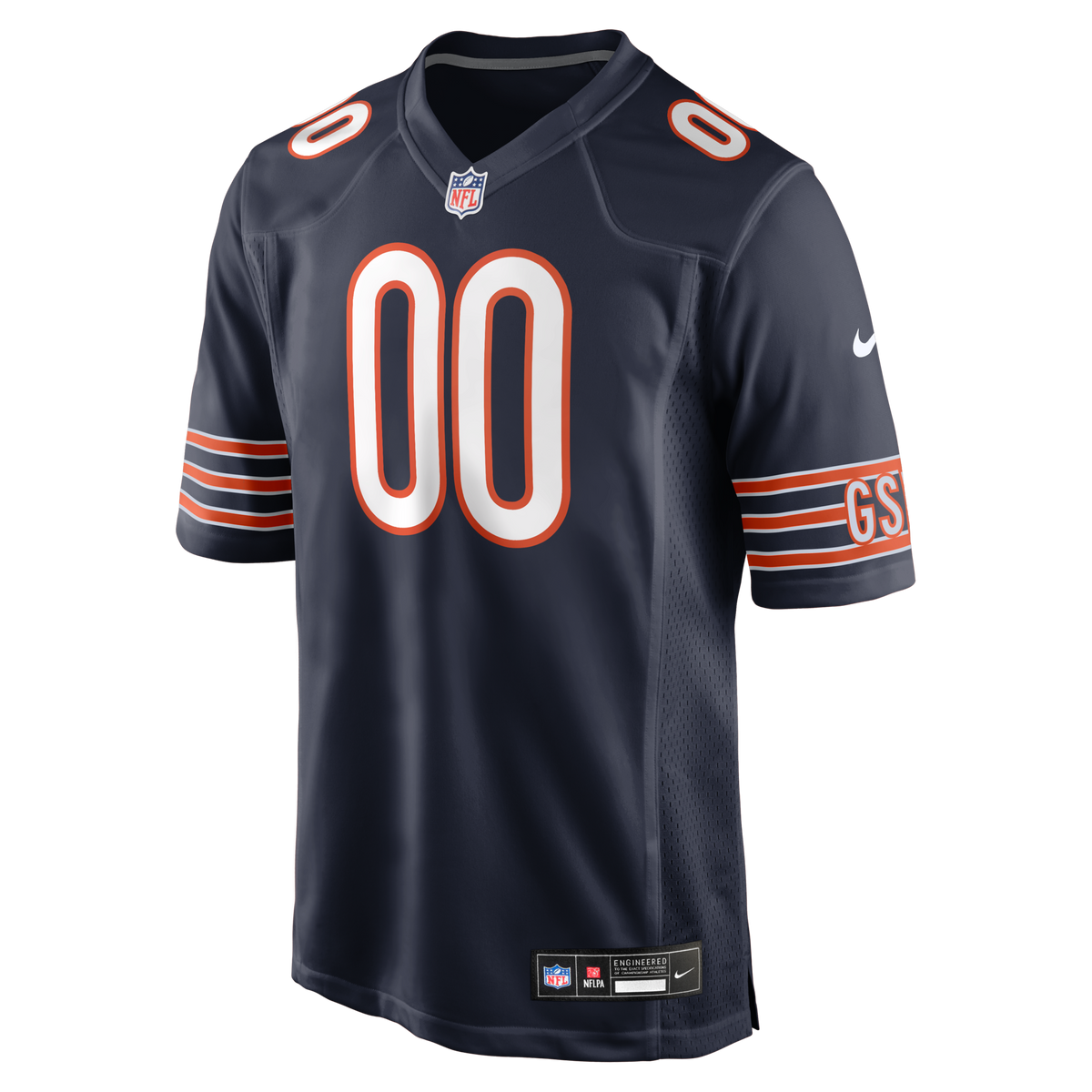 Chicago Bears Navy Custom Game Jersey product image 3, provided for visual reference and product detail review