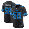 Detroit Lions Penei Sewell Black 2nd Alternate Game Jersey product image 1, provided for visual reference and product detail