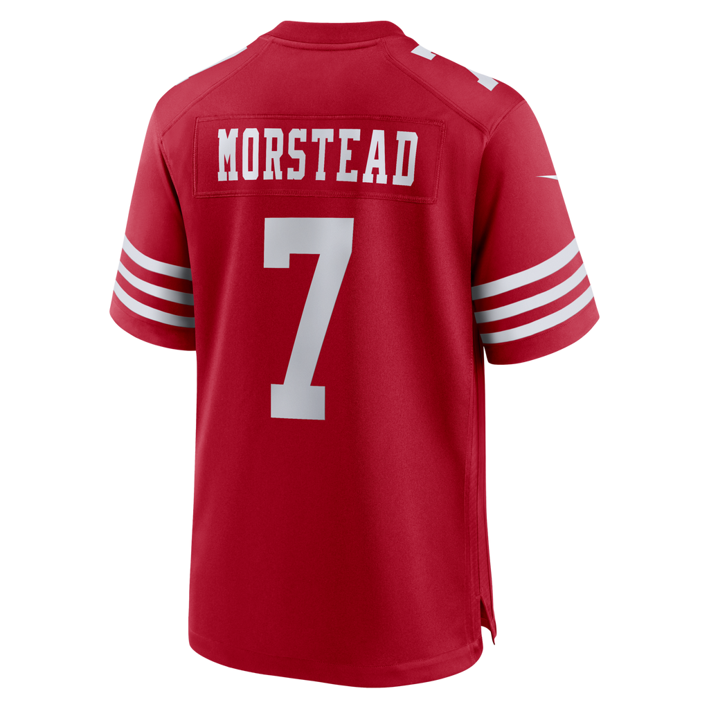 San Francisco 49ers Thomas Morstead Scarlet Team Game Jersey product image 3, provided for visual reference and product