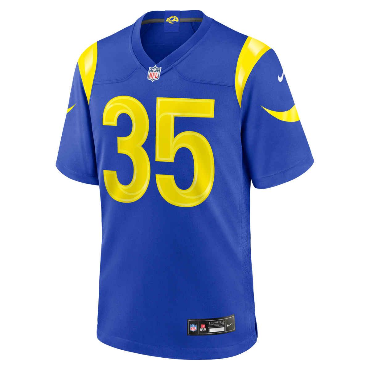 Los Angeles Rams Jaylen Watson Royal Team Game Jersey product image 3, provided for visual reference and product detail