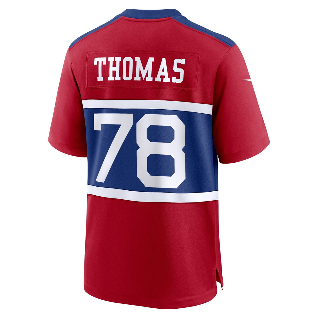 New York Giants Andrew Thomas Century Red Alternate Player Game Jersey product image 4, provided for visual reference and