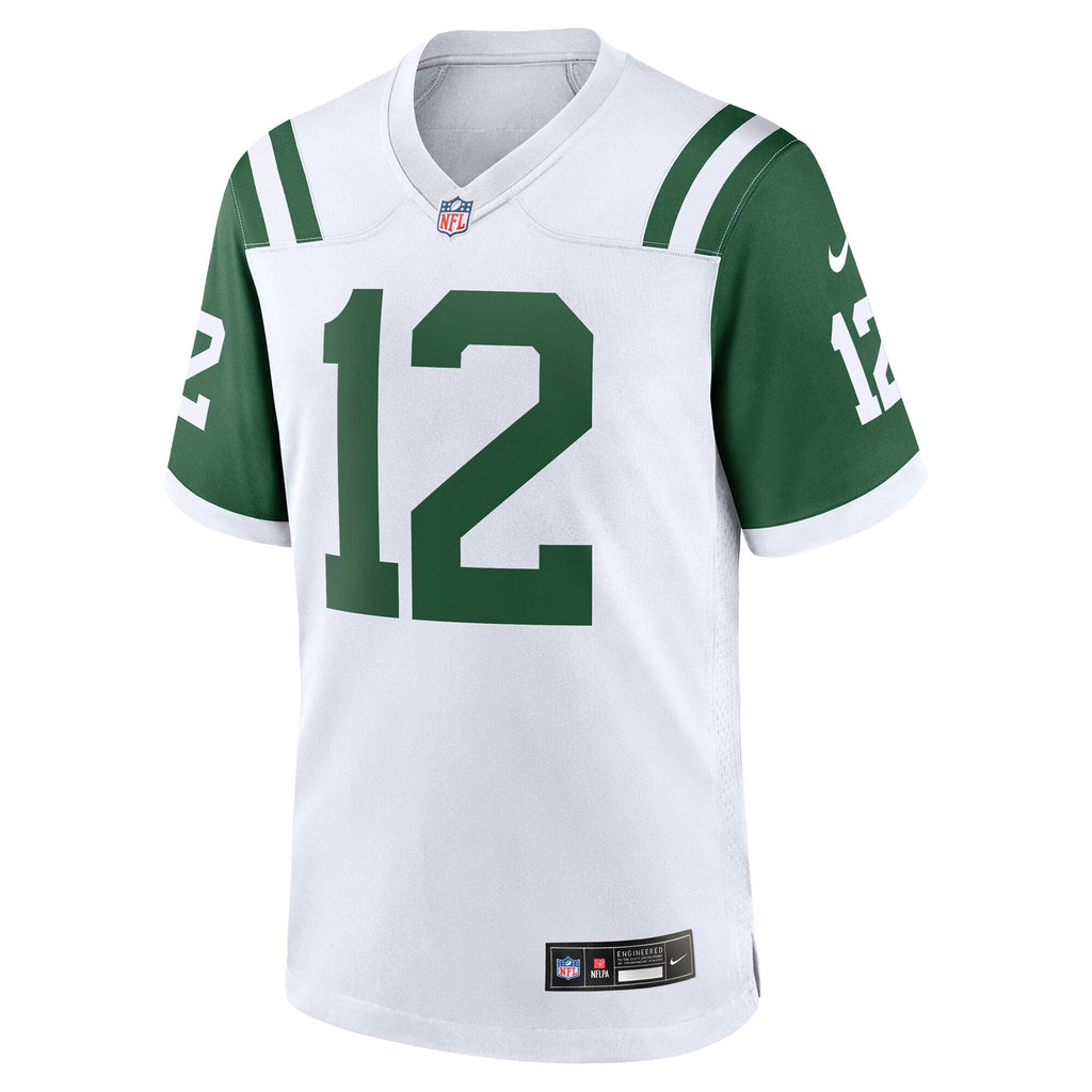 New York Jets Joe Namath White Classic Alternate Retired Player Game Jersey product image 3, provided for visual reference