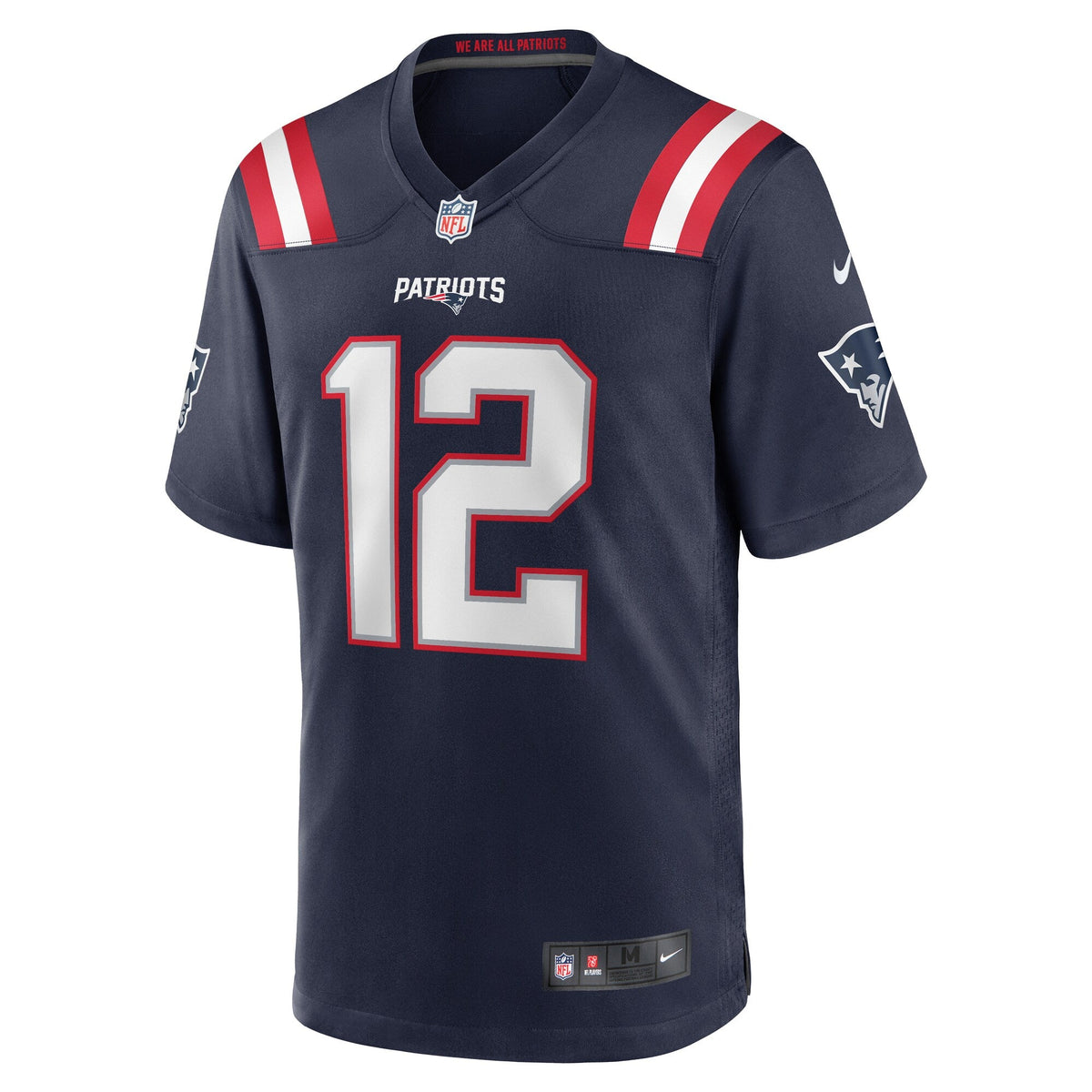 New England Patriots Navy Game Retired Player Jersey product image 3, provided for visual reference and product detail review