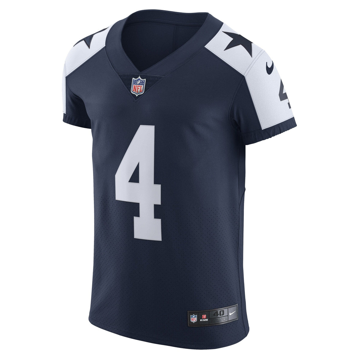 Dallas Cowboys Dak Prescott Navy Alternate Vapor Elite Player Jersey product image 3, provided for visual reference and