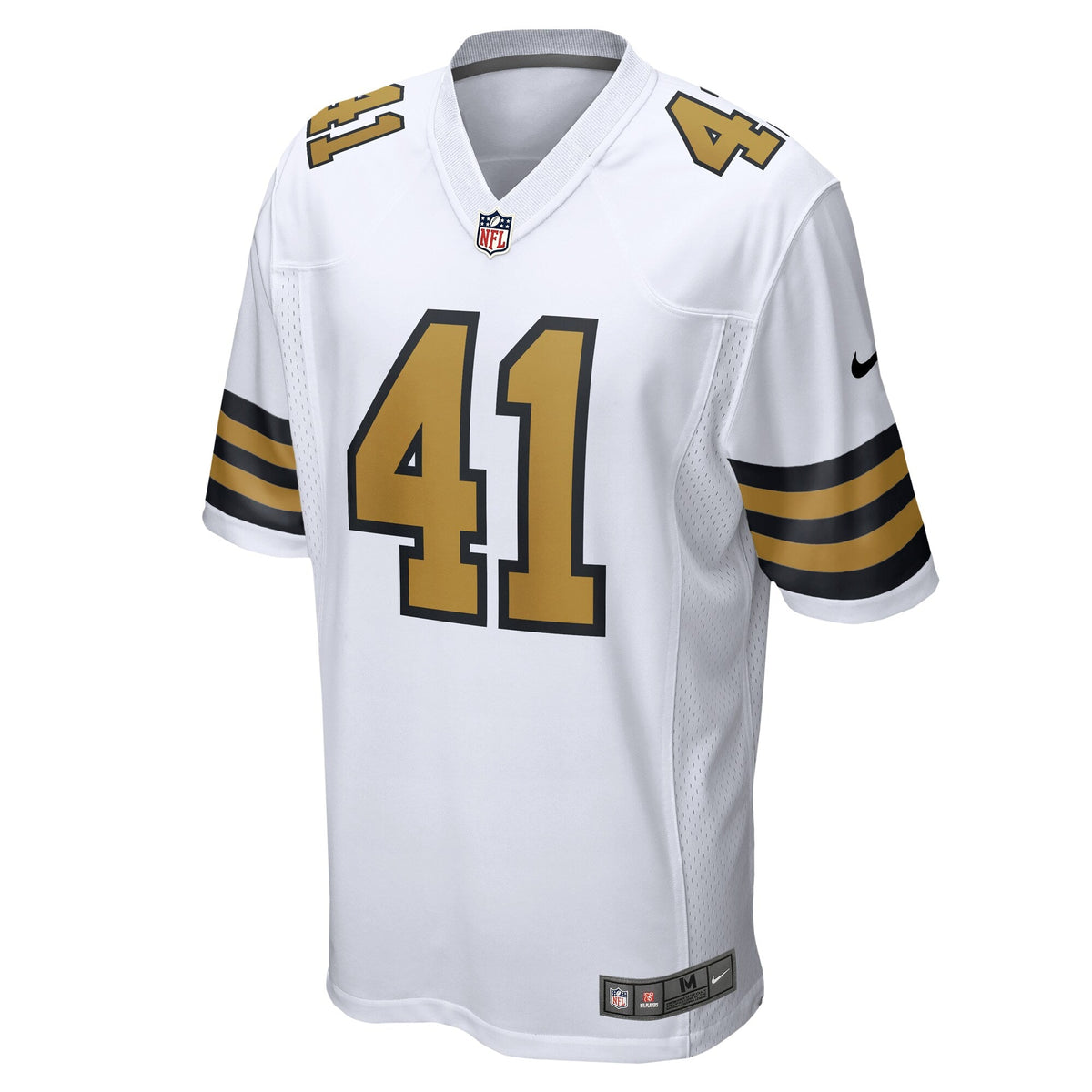 New Orleans Saints Alvin Kamara White Alternate Game Jersey product image 3, provided for visual reference and product
