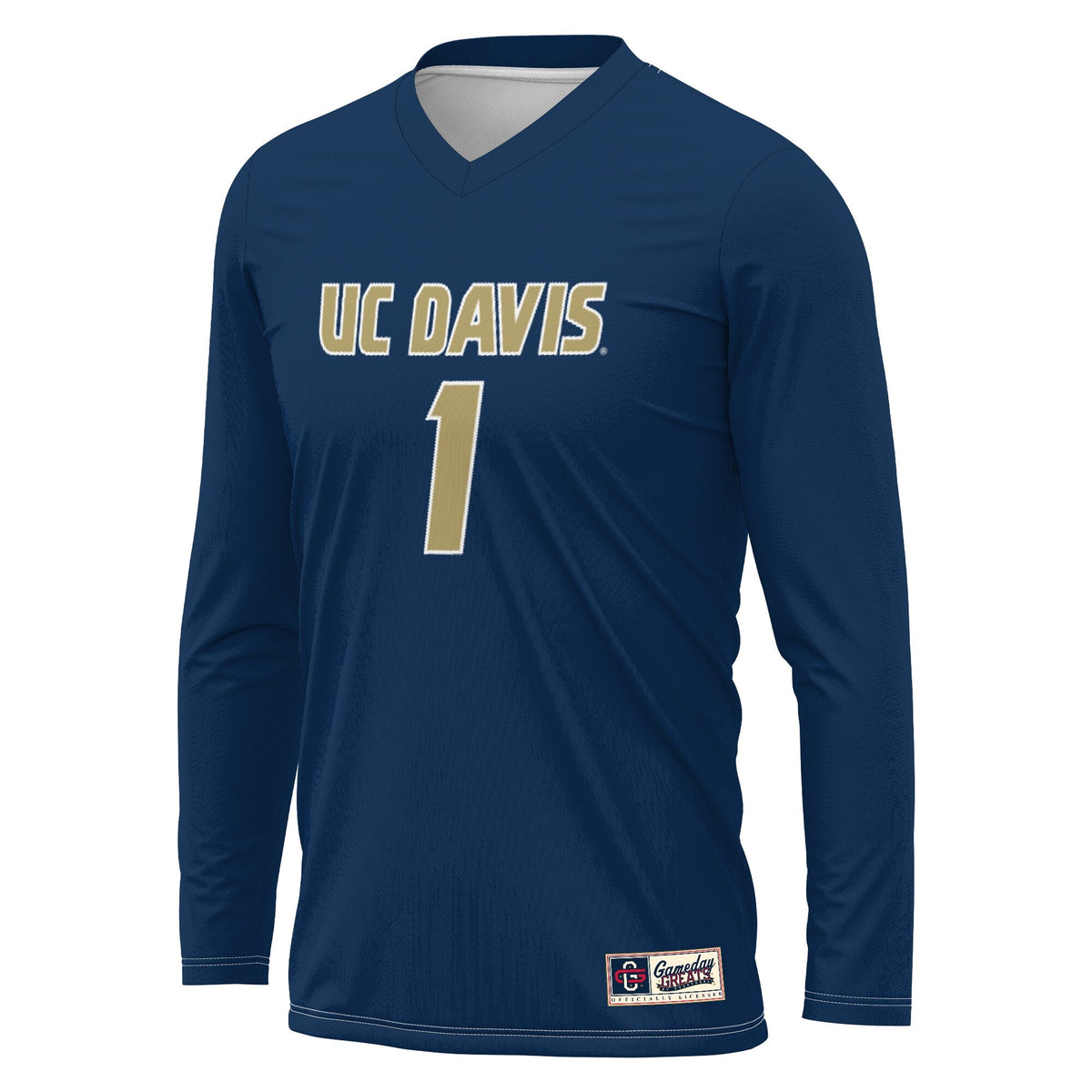 UC Davis Aggies Lightweight Collegiate Volleyball Fashion Jersey - Navy product image 3, provided for visual reference and