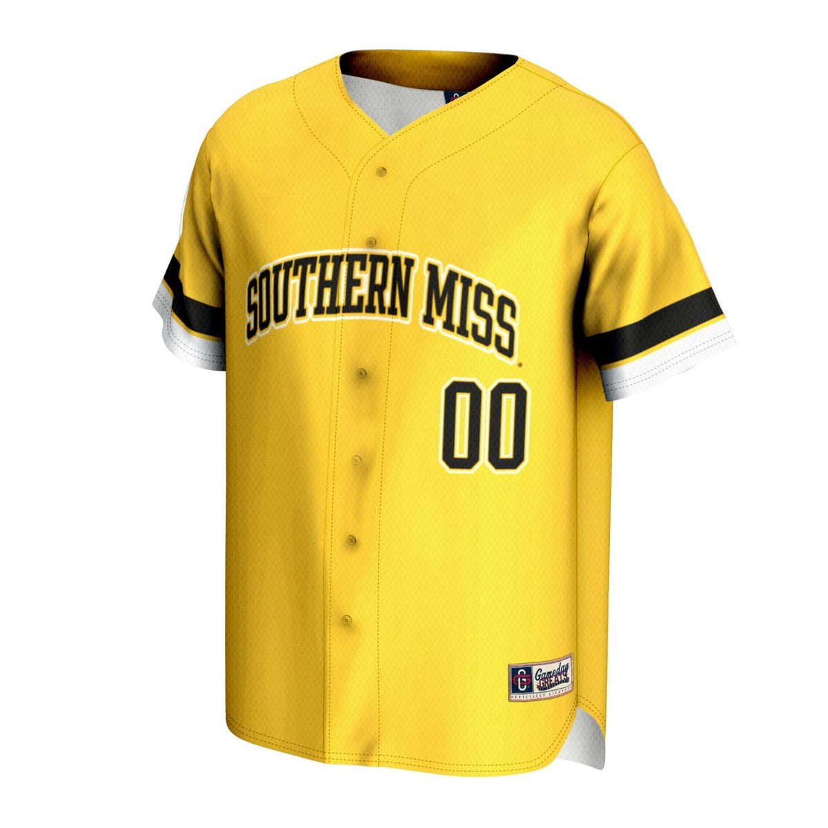 Southern Miss Golden Eagles NIL Pick-A-Player Lightweight Baseball Jersey - Gold product image 3, provided for visual