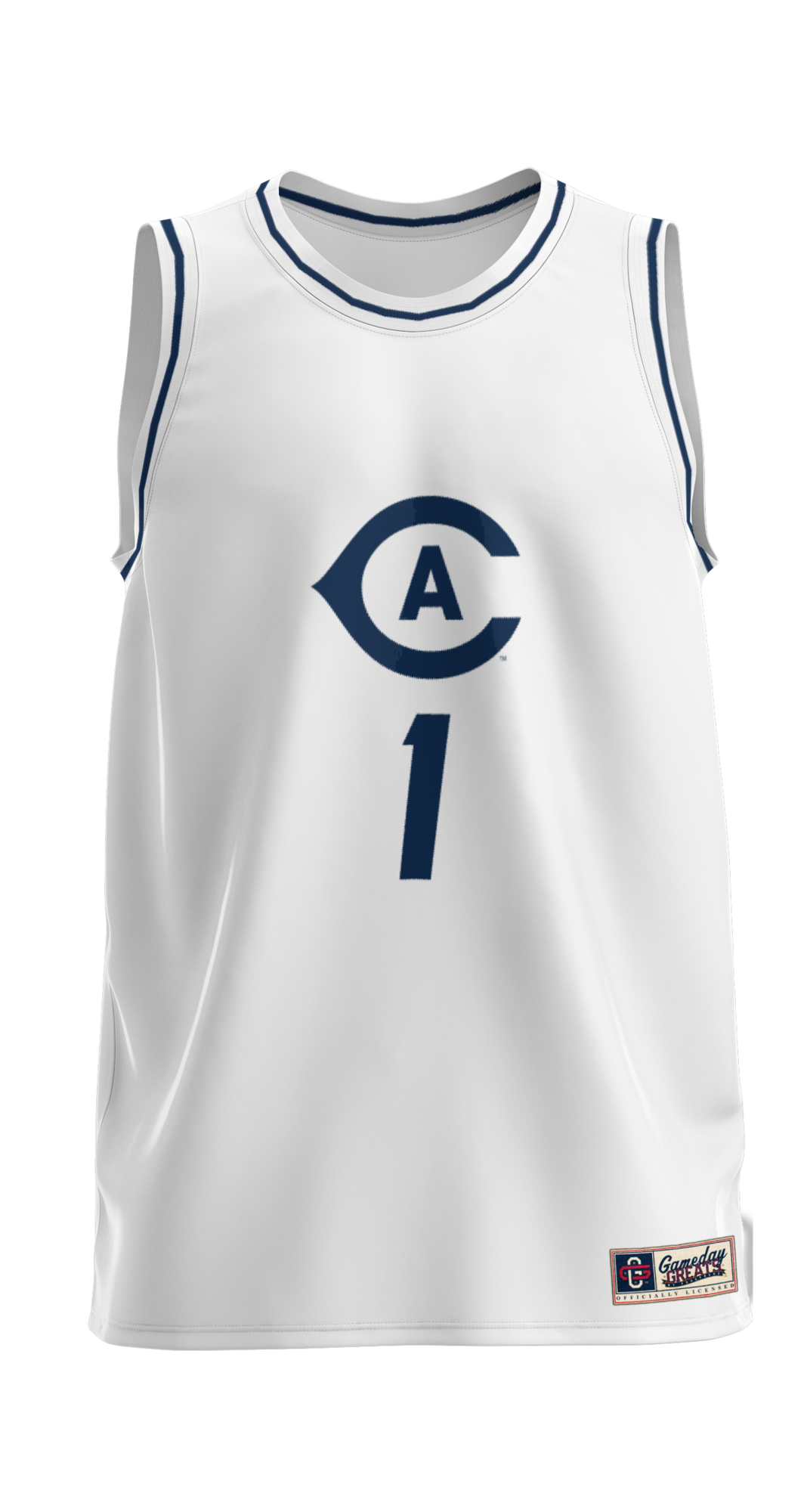 UC Davis Aggies Lightweight Collegiate Basketball Fashion Jersey - White product image 3, provided for visual reference and
