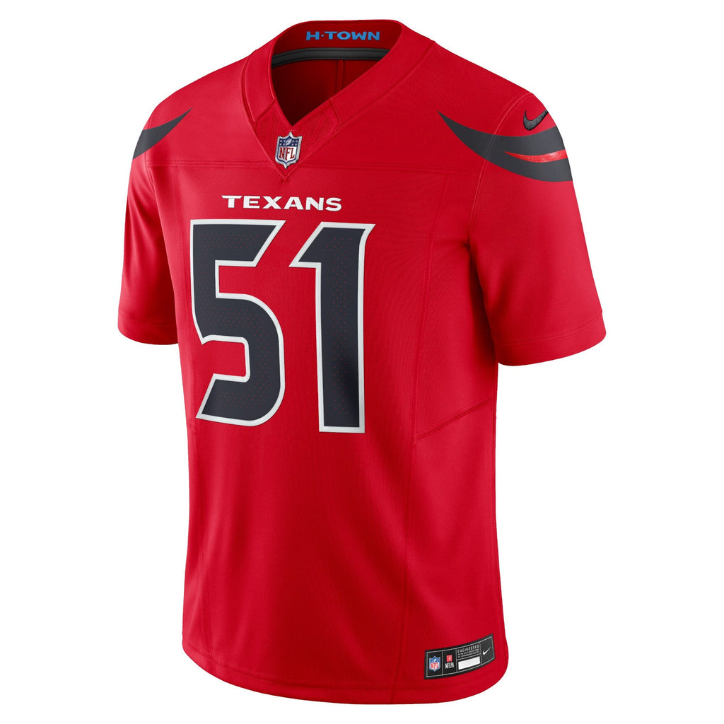 Houston Texans Will Anderson Jr. Red Alternate Vapor F.U.S.E. Limited Jersey product image 3, provided for visual reference
