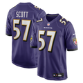 Baltimore Ravens Bart Scott Purple Game Retired Player Jersey product image 1, provided for visual reference and product