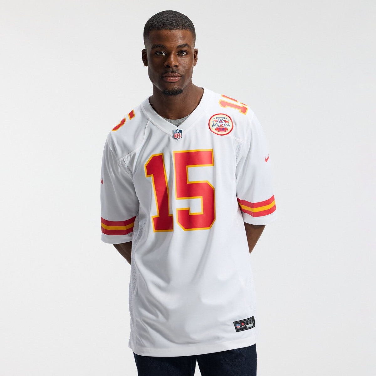Kansas City Chiefs Patrick Mahomes White Game Jersey product image 3, provided for visual reference and product detail review