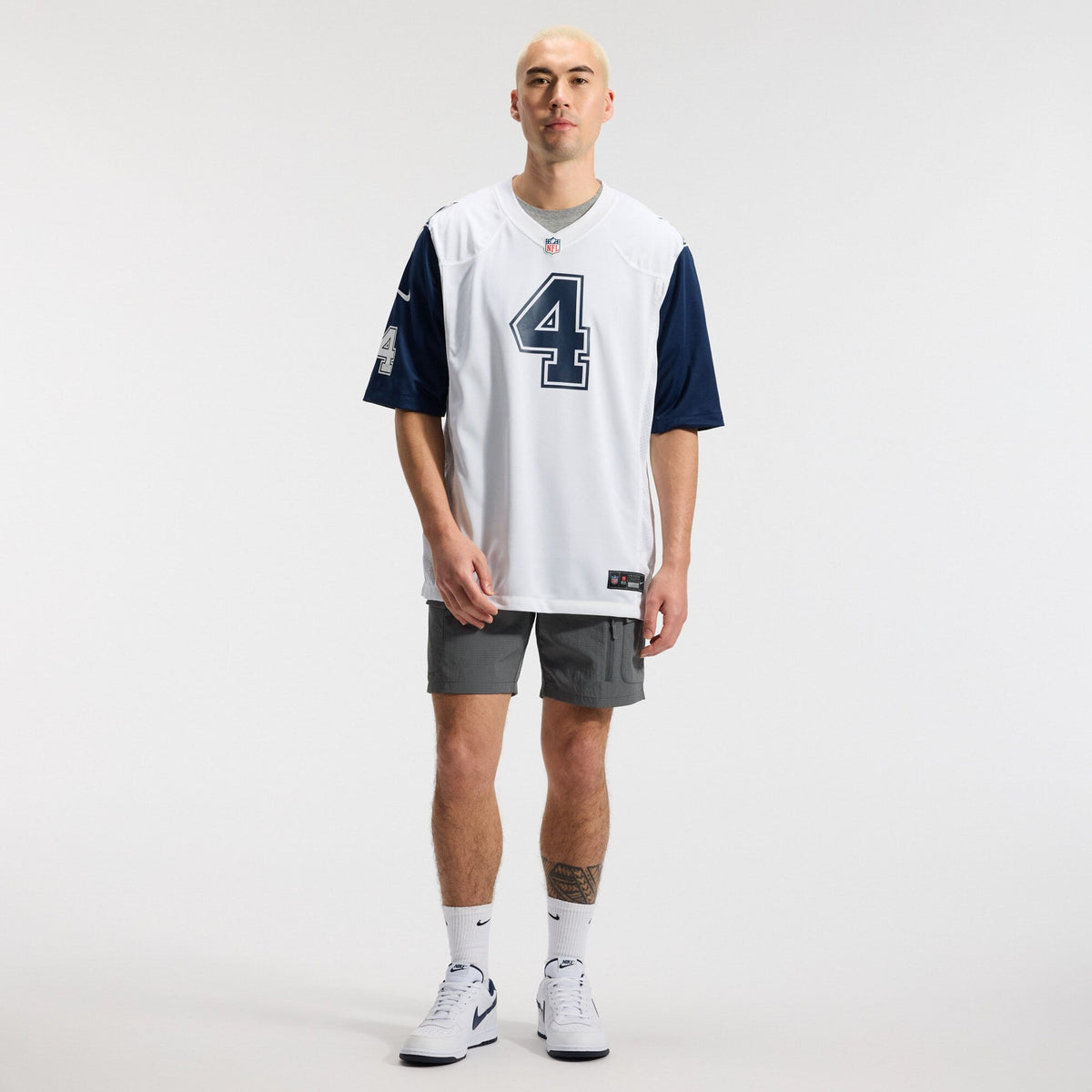 Dallas Cowboys Dak Prescott White Alternate Game Team Jersey product image 5, provided for visual reference and product