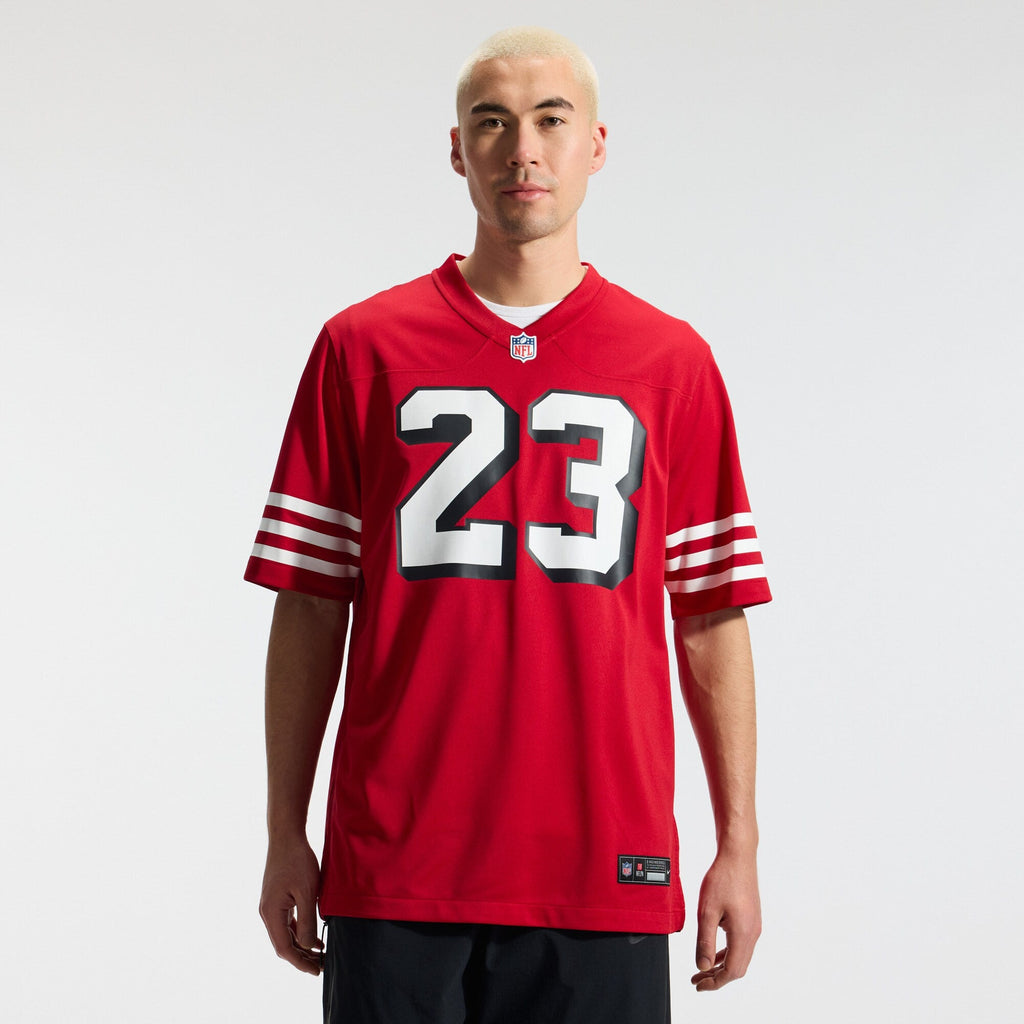San Francisco 49ers Christian McCaffrey Scarlet Alternate Game Player Jersey product image 3, provided for visual reference