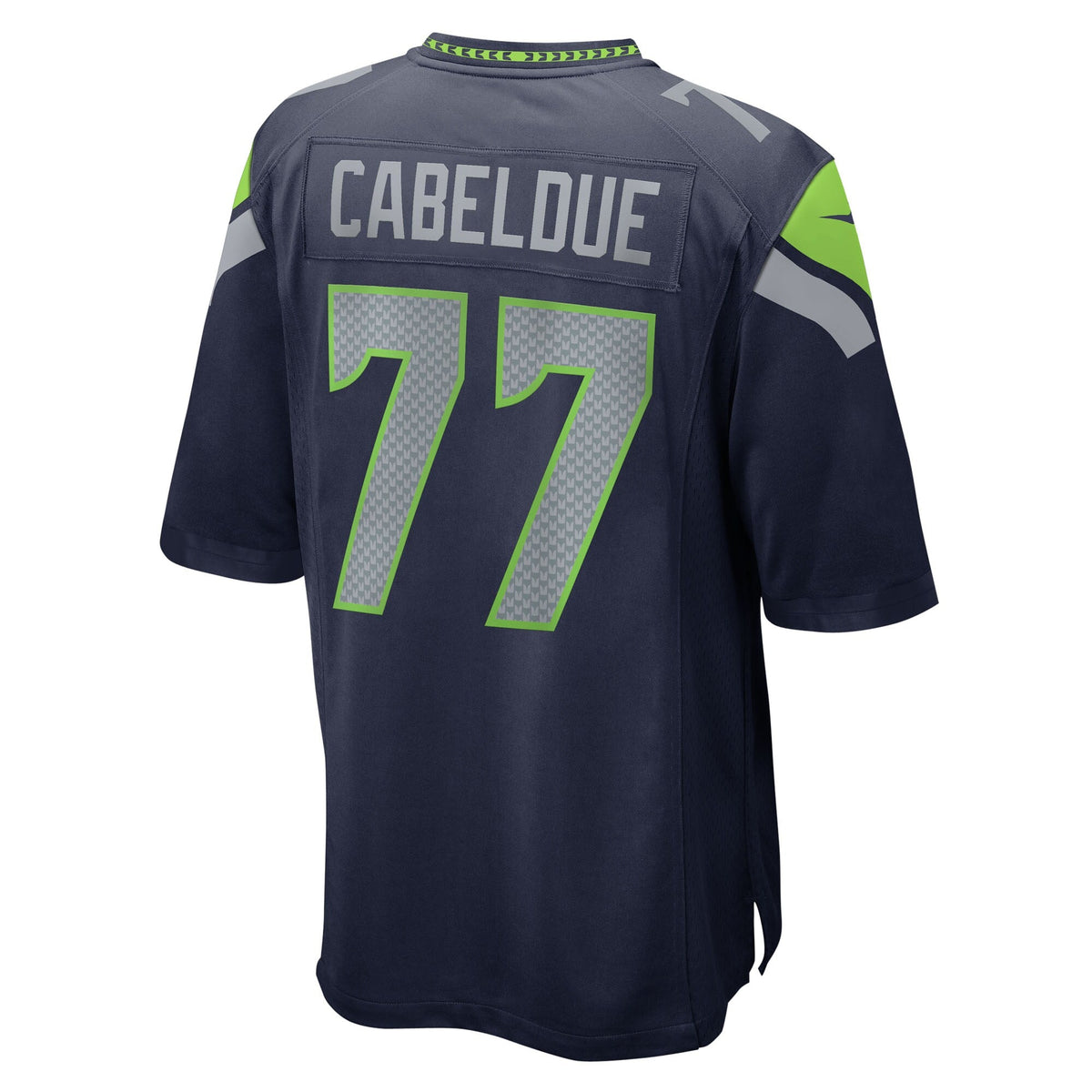 Seattle Seahawks Bryce Cabeldue College Navy Team Game Jersey product image 4, provided for visual reference and product