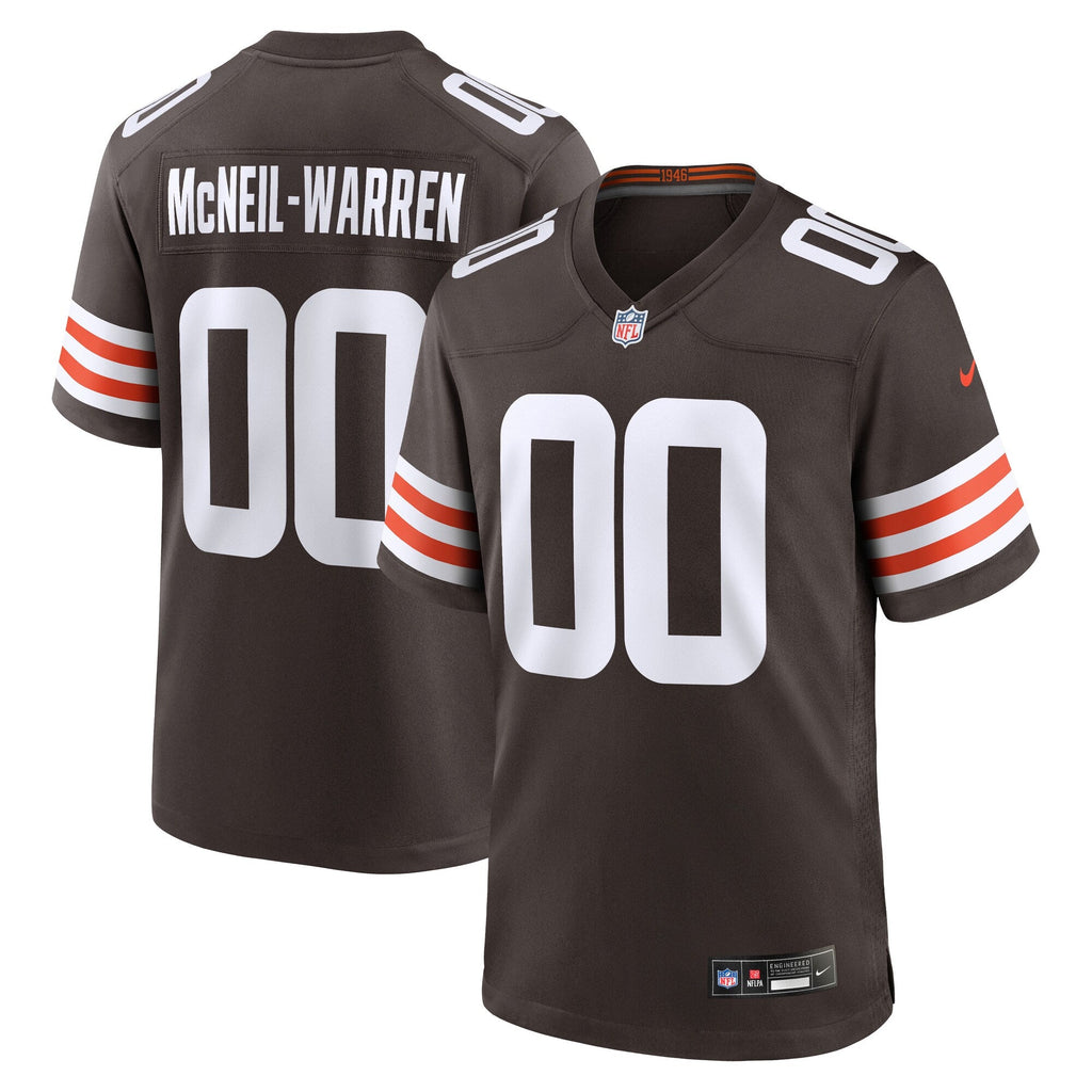 Cleveland Browns Emmanuel McNeil-Warren Brown Game Jersey product image 1, provided for visual reference and product detail