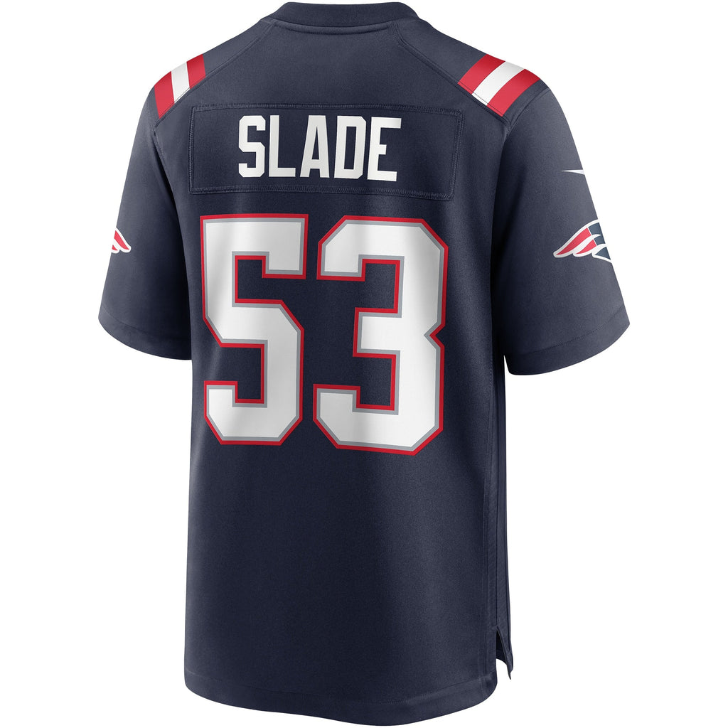 New England Patriots Chris Slade Navy Game Retired Player Jersey product image 4, provided for visual reference and product