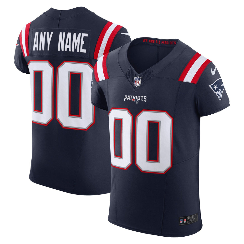 New England Patriots Navy Vapor F.U.S.E. Elite Custom Jersey product image 2, provided for visual reference and product