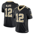 New Orleans Saints Chris Olave Black Vapor F.U.S.E. Limited Jersey product image 1, provided for visual reference and