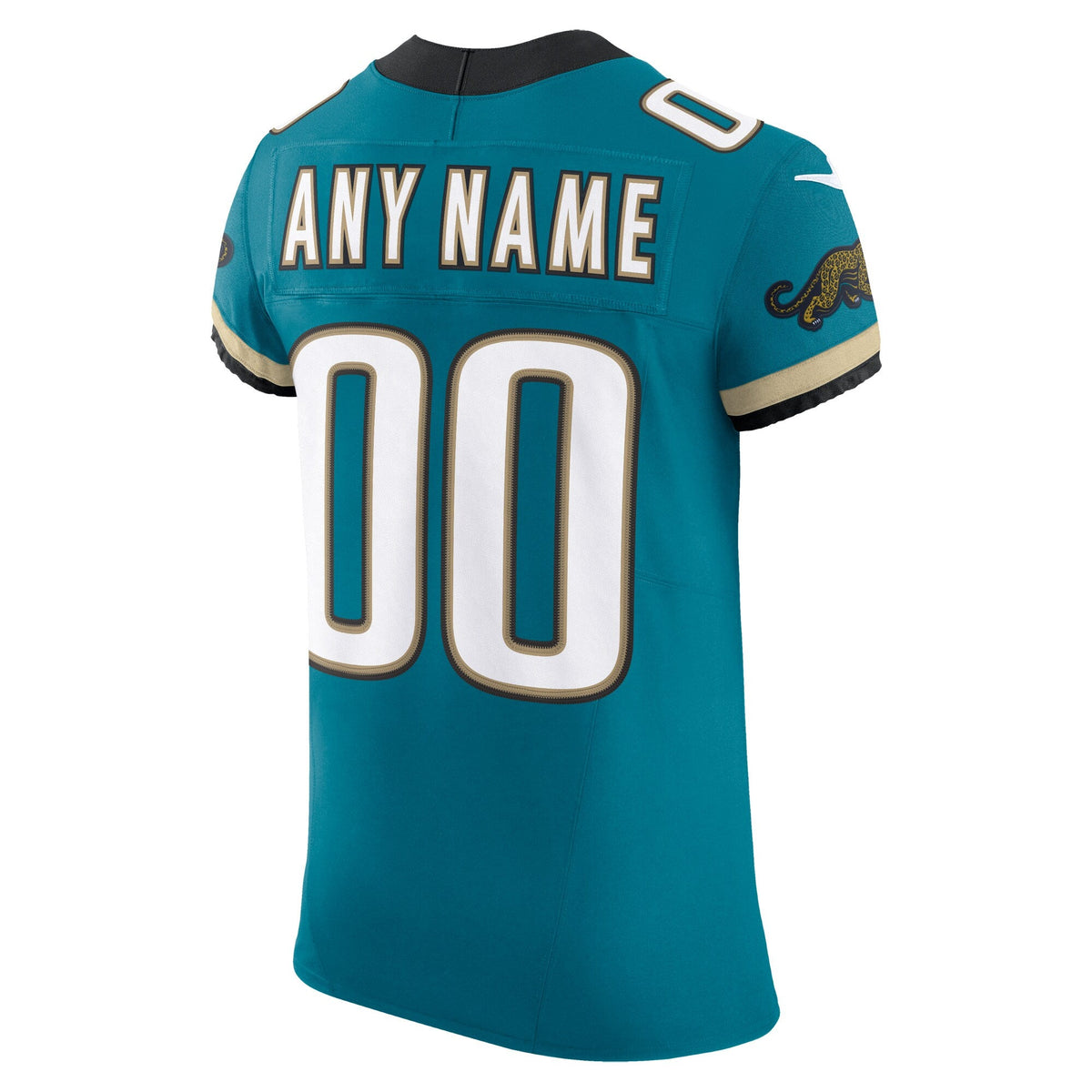 Jacksonville Jaguars Teal Alternate Vapor F.U.S.E. Elite Custom Jersey product image 4, provided for visual reference and