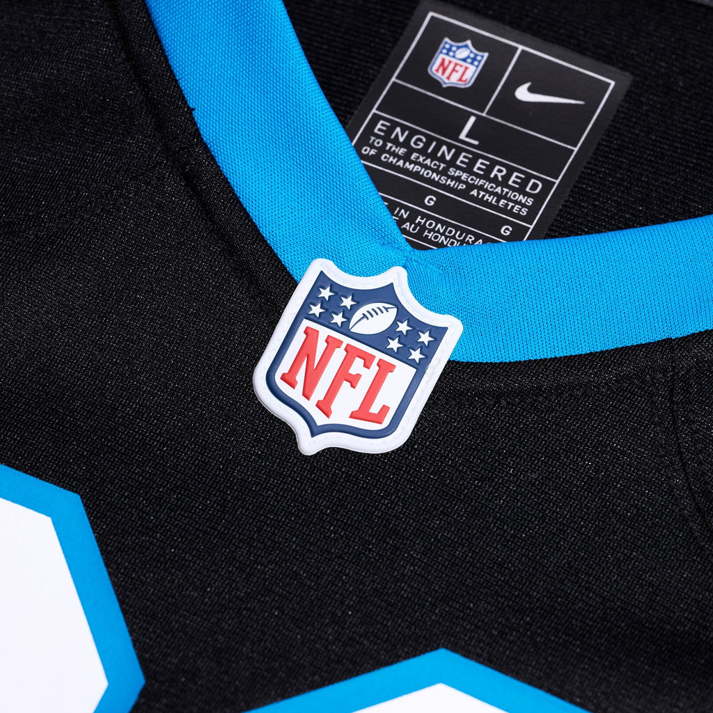 Carolina Panthers Cam Jackson Black Team Game Jersey product image 5, provided for visual reference and product detail review