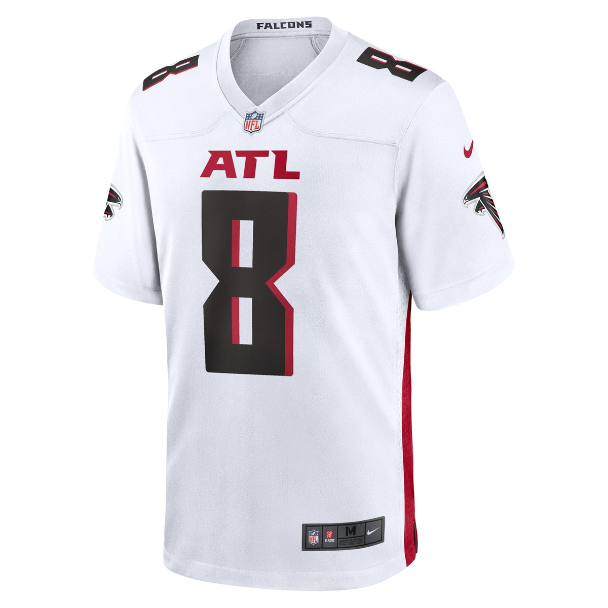 Atlanta Falcons Kyle Pitts Sr. White White Game Jersey product image 3, provided for visual reference and product detail
