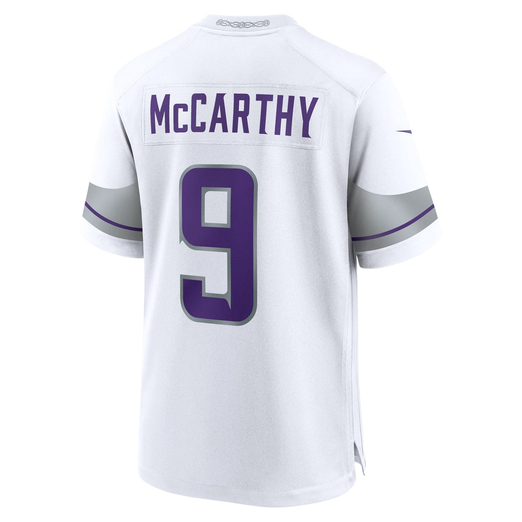 Minnesota Vikings J.J. McCarthy White Alternate Game Player Jersey product image 4, provided for visual reference and