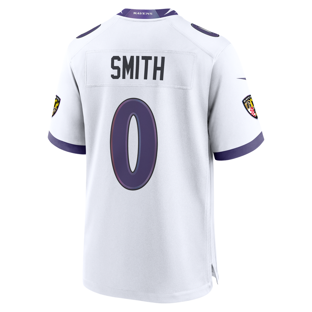 Baltimore Ravens Roquan Smith White Game Jersey product image 8, provided for visual reference and product detail review