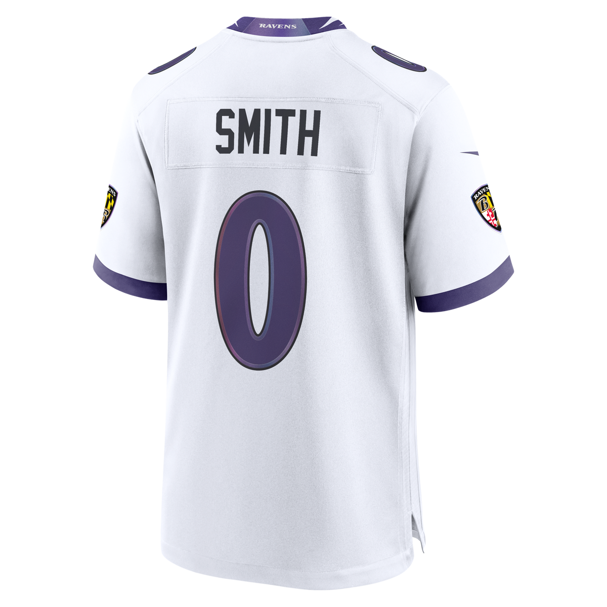 Baltimore Ravens Roquan Smith White Game Jersey product image 8, provided for visual reference and product detail review