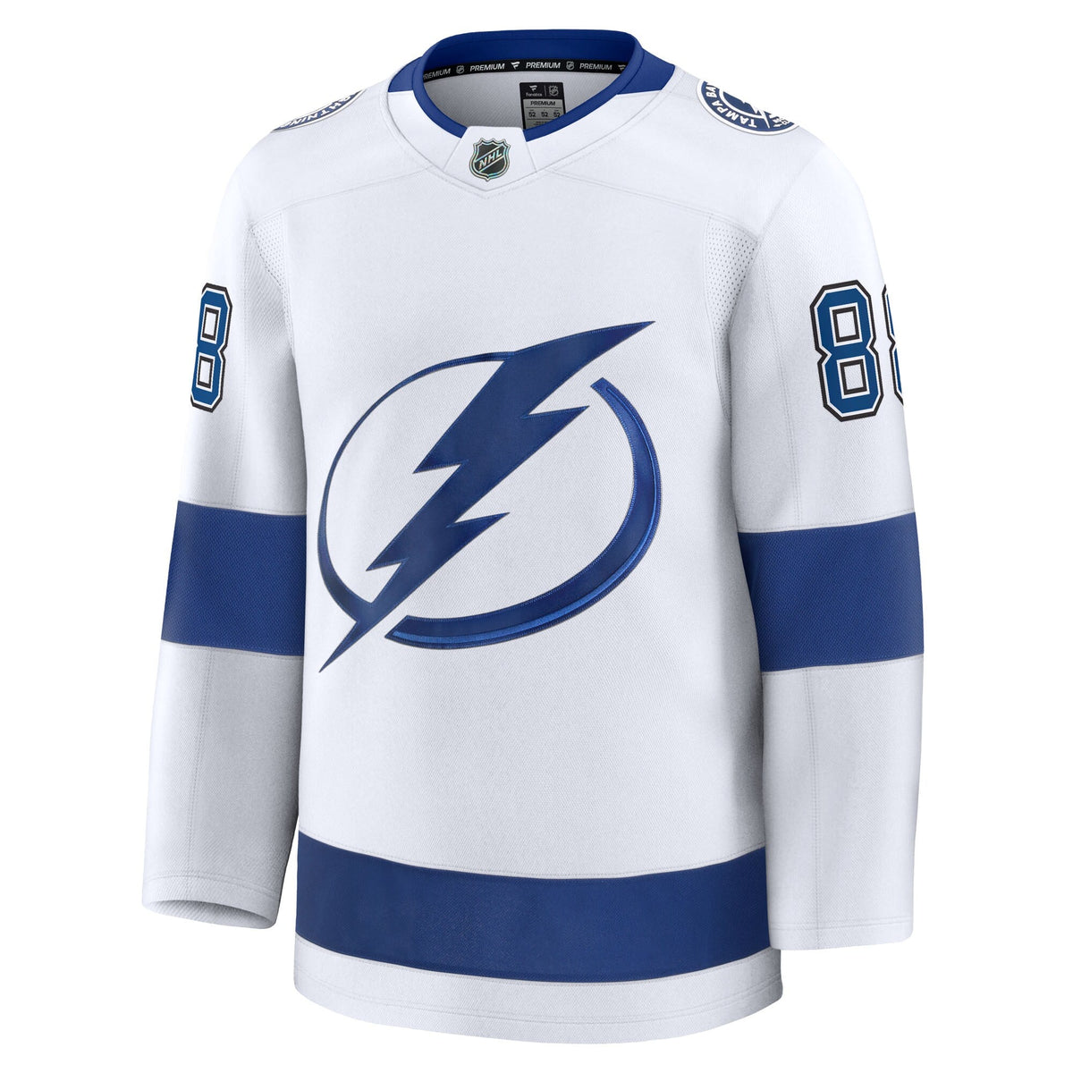 Tampa Bay Lightning Andrei Vasilevskiy White Away Premium Jersey product image 3, provided for visual reference and product